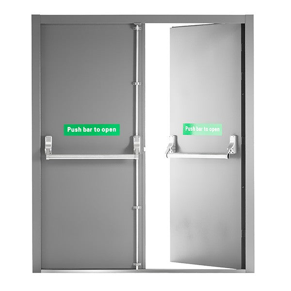Double Fire Exit Door with Exidor Panic Bars