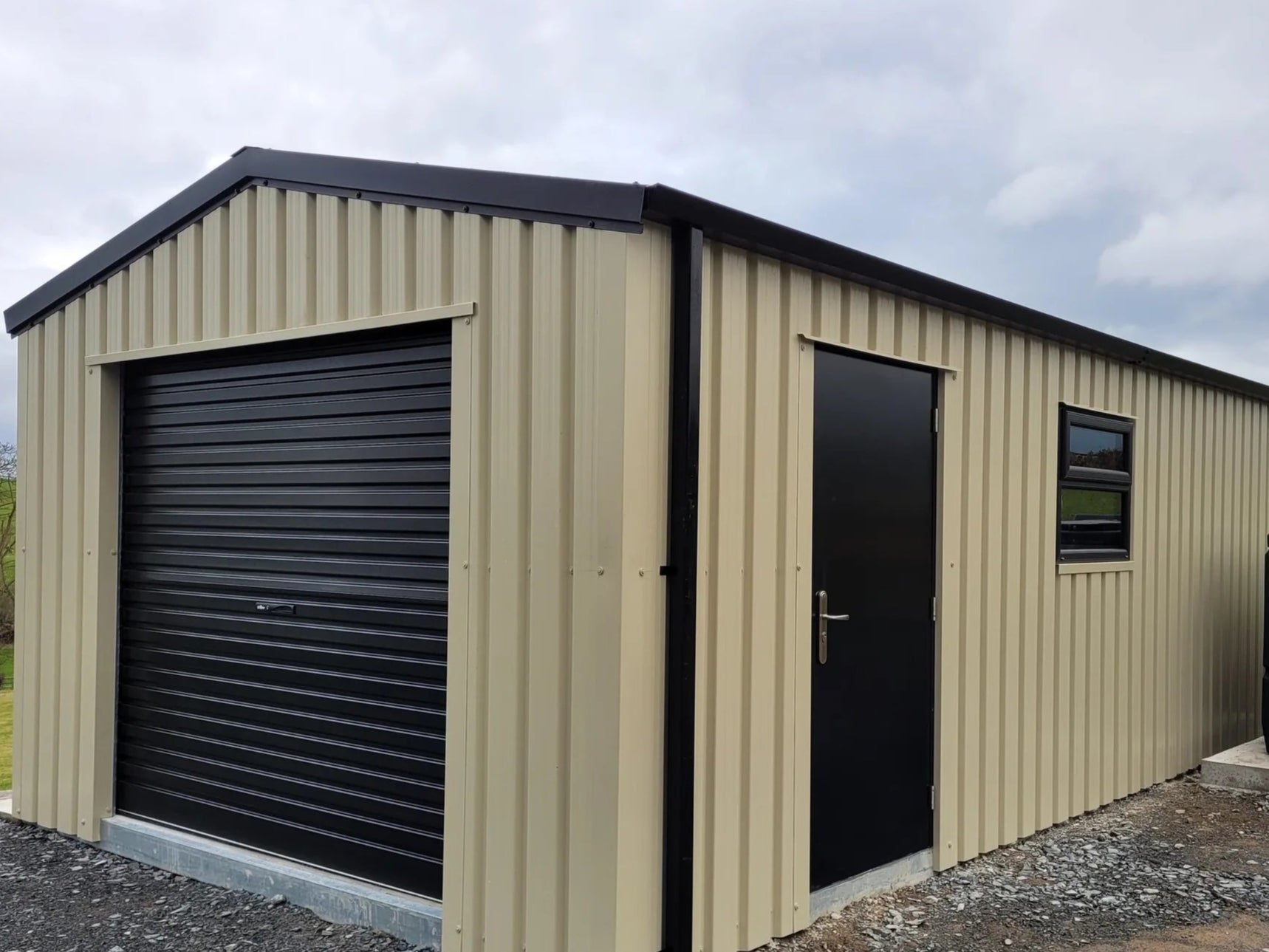 Steel Shed with Security Door