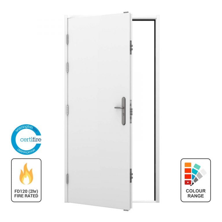 FD120 Fire Rated Security Door, White