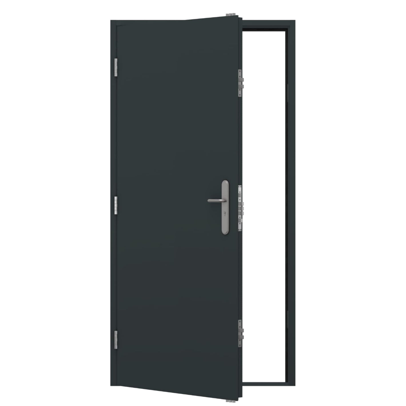 Heavy Duty Steel Galvanized Security Door, Black