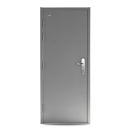 Single Heavy duty Steel Security Door with expandable frame, grey